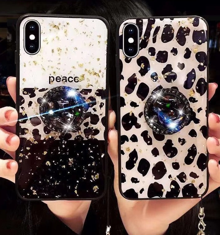 Leopard print color phone case