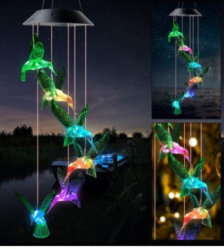 Color Changing Solar Power Wind Chime