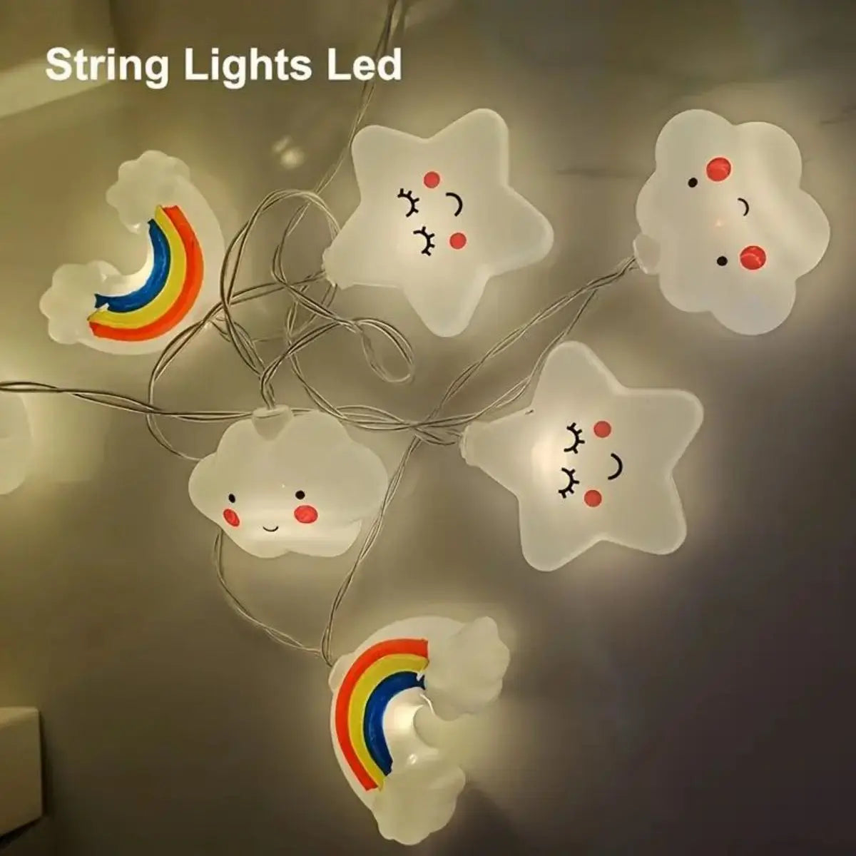 1pc Star LED String Lights, Battery Powered