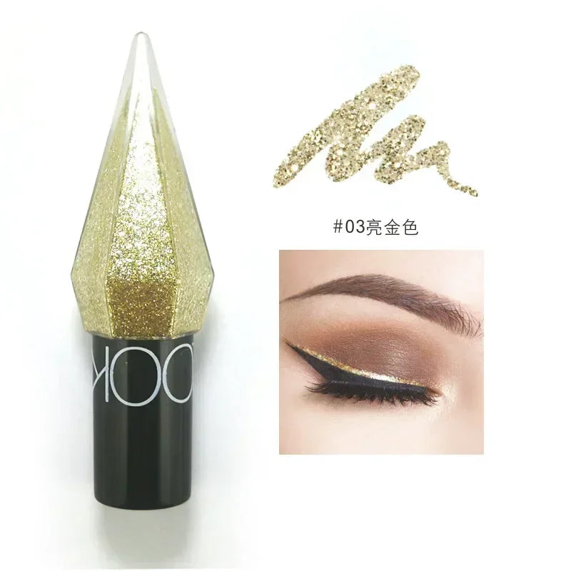 Diamond Shiny Eye Liners Waterproof Silver Rose Gold