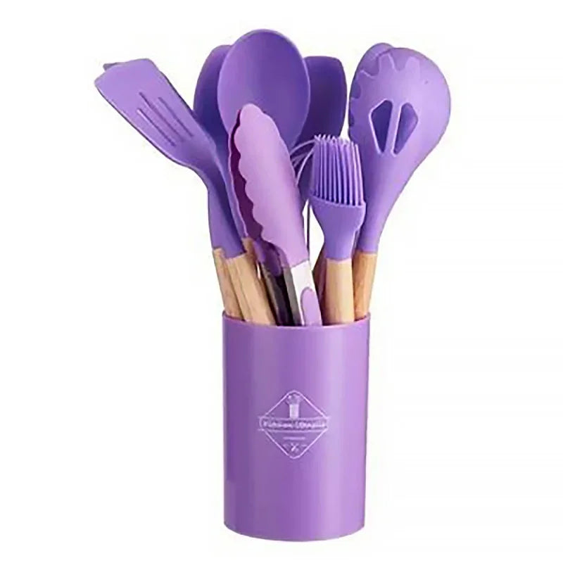 12Pcs/Set Silicone Kitchen Utensils