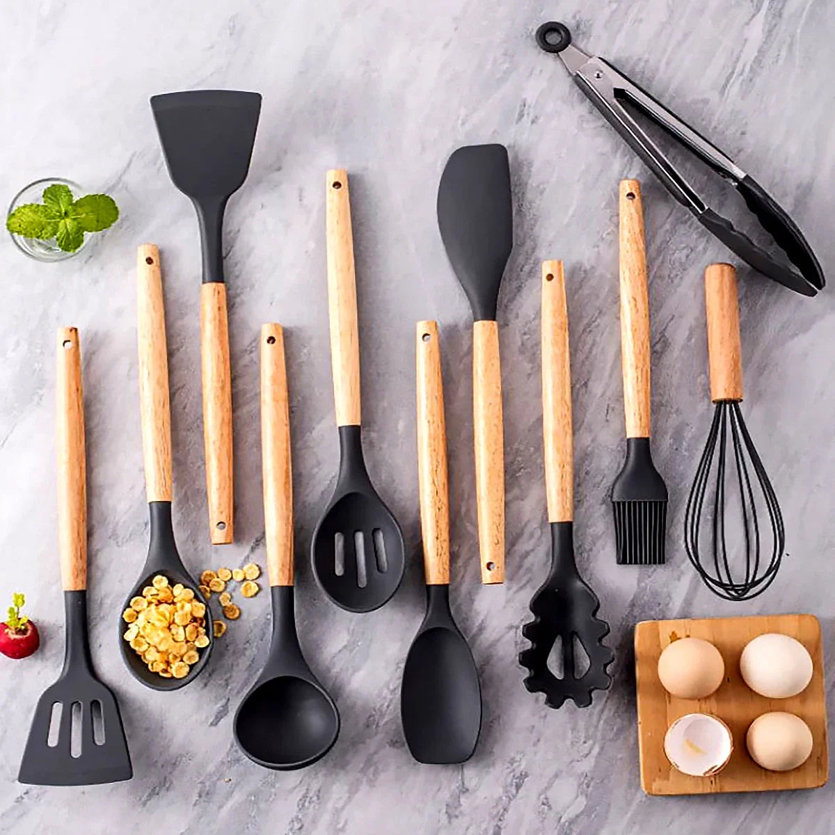 12Pcs/Set Silicone Kitchen Utensils