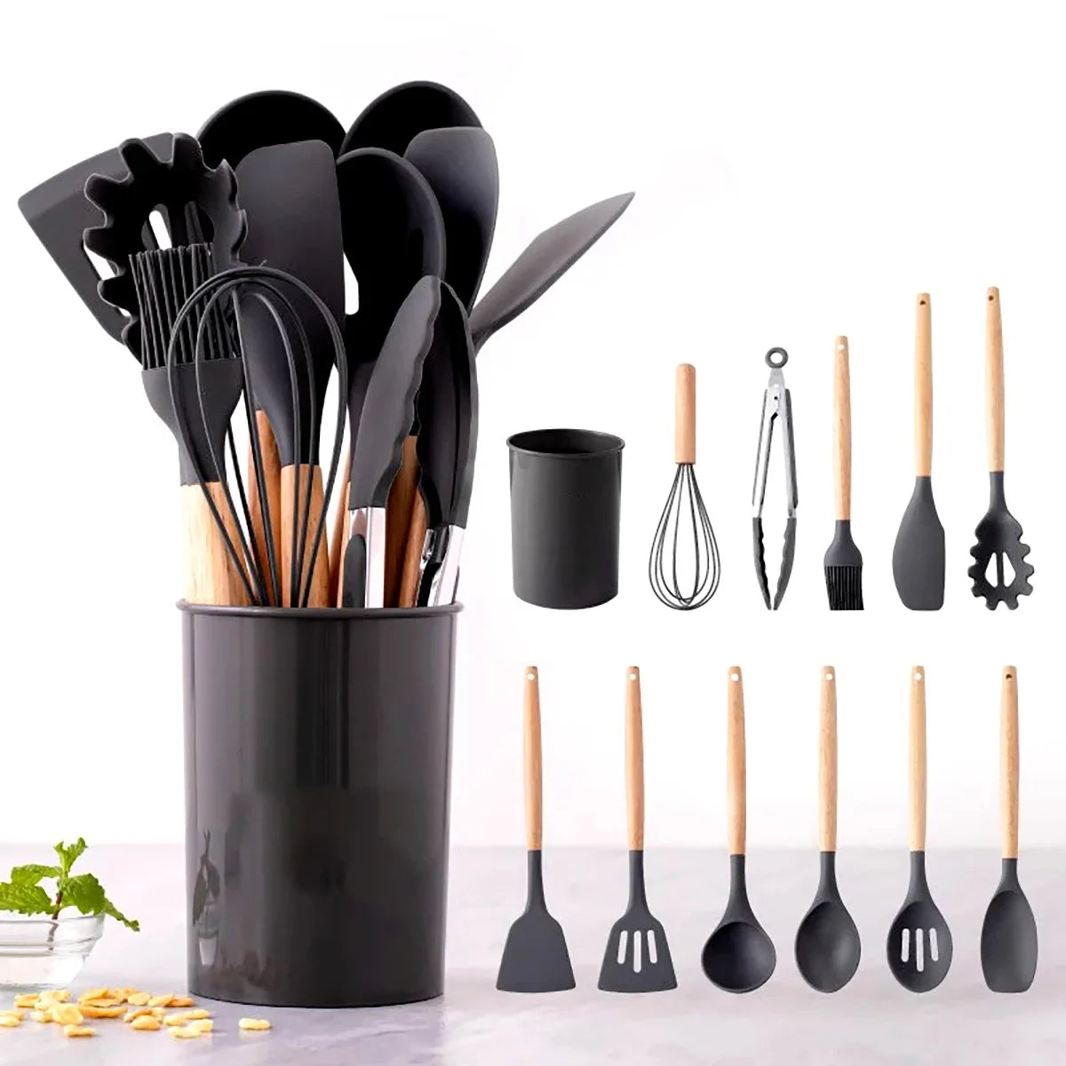 12Pcs/Set Silicone Kitchen Utensils