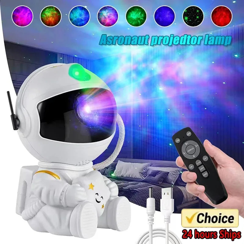 Astronaut Star Projector Galaxy Night Light