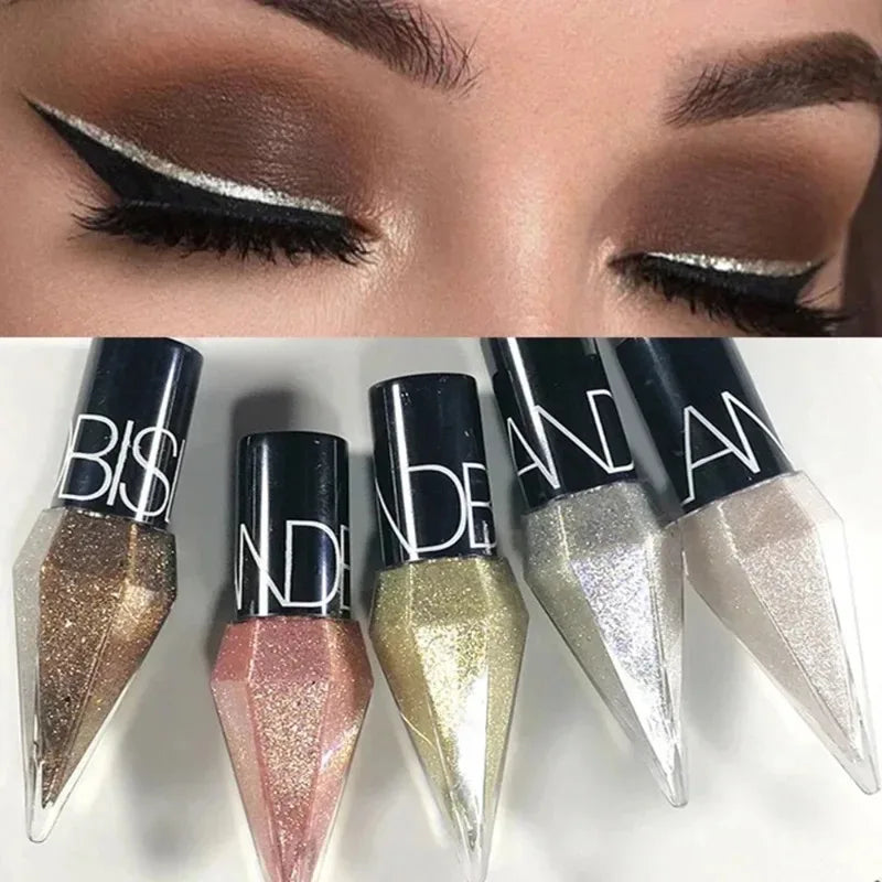 Diamond Shiny Eye Liners Waterproof Silver Rose Gold