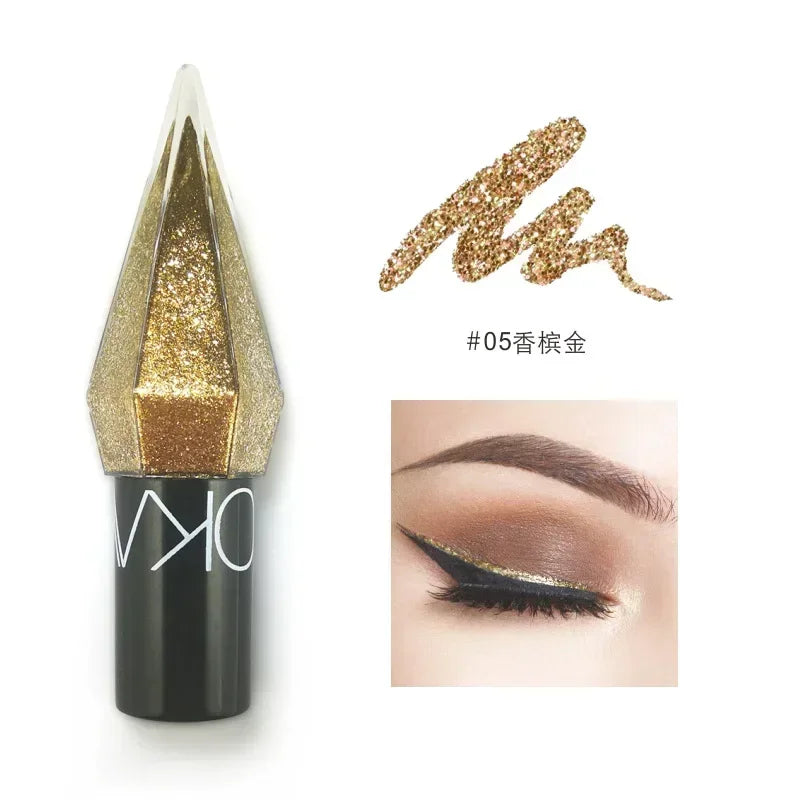 Diamond Shiny Eye Liners Waterproof Silver Rose Gold