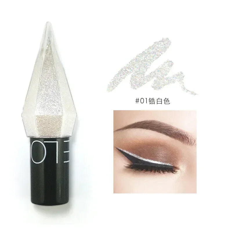 Diamond Shiny Eye Liners Waterproof Silver Rose Gold