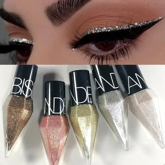 Diamond Shiny Eye Liners Waterproof Silver Rose Gold